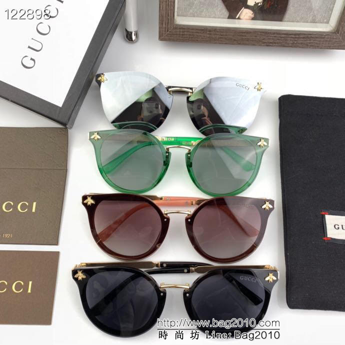 GUCCI古馳 2019新款 偏光防止紫外線 太陽眼鏡 奢華名媛風 適合各種臉型 經典太陽鏡  lly1310